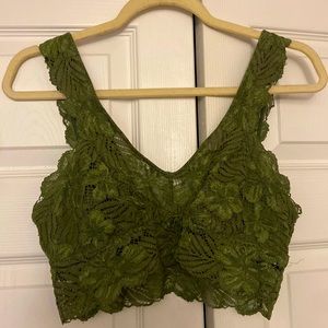 Aerie green lace bralette